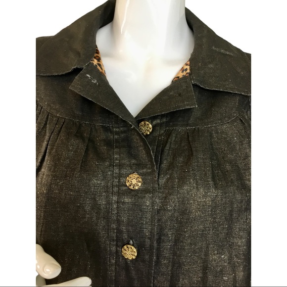 WEST 36th LINEN/COTTON CROP JACKET - Picture 6 of 10